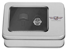 Load image into Gallery viewer, Figurati Designs Seat Mounting Knob - Black - Skull - Contrast Cut - Back View