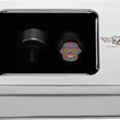 Load image into Gallery viewer, Figurati Designs Seat Mounting Knob - Black - Sugar Skull - Back View