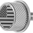 Load image into Gallery viewer, Figurati Designs Seat Mounting Knob - Stainles Steel - Black/White American Flag - Contrast Cut - Main Product View