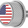 Load image into Gallery viewer, Figurati Designs Seat Mounting Knob - Stainless Steel - American Flag - Main Product View