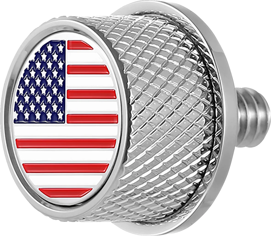 Figurati Designs Seat Mounting Knob - Stainless Steel - American Flag - Main Product View
