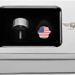 Load image into Gallery viewer, Figurati Designs Seat Mounting Knob - Stainless Steel - American Flag - Back View