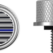 Load image into Gallery viewer, Figurati Designs Seat Mounting Knob - Stainless Steel - Blue Line American Flag - Side View