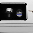 Load image into Gallery viewer, Figurati Designs Seat Mounting Knob - Stainless Steel - Blue Line American Flag - Back View