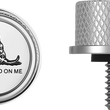 Load image into Gallery viewer, Figurati Designs Seat Mounting Knob - Stainless Steel - Don't Tread On Me - Side View