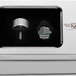 Load image into Gallery viewer, Figurati Designs Seat Mounting Knob - Stainless Steel - Green Line American Flag - Back View