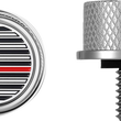 Load image into Gallery viewer, Figurati Designs Seat Mounting Knob - Stainless Steel - Red Line American Flag - Side View