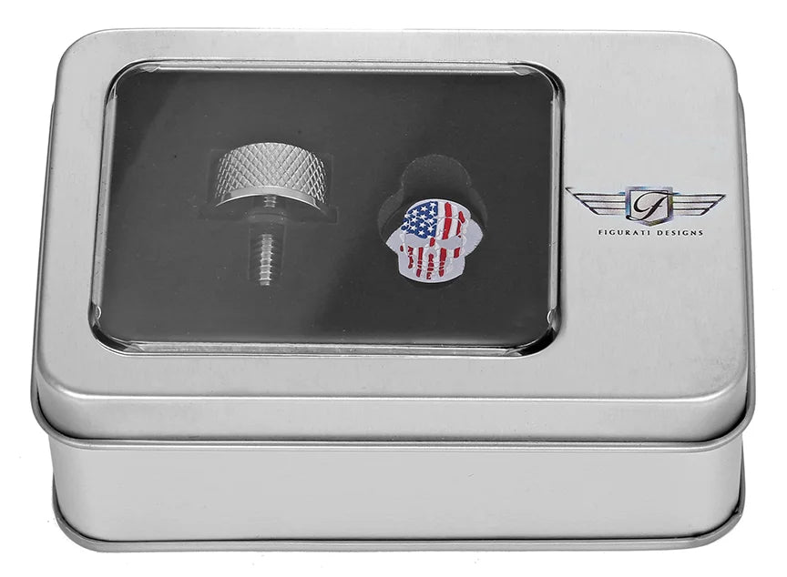 Figurati Designs Seat Mounting Knob - Stainless Steel - Skull - Installation View
