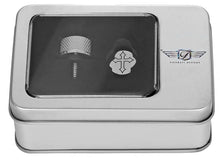 Load image into Gallery viewer, Figurati Designs Seat Mounting Knob - Stainless Steel - Cross - Back View