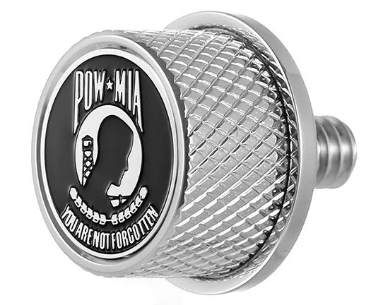Figurati Designs Seat Mounting Knob - Stainless Steel - POW MIA - Main Product View