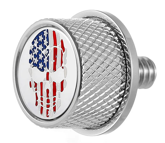 Figurati Designs Seat Mounting Knob - Stainless Steel - Skull - Main Product View