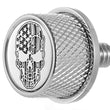 Load image into Gallery viewer, Figurati Designs Seat Mounting Knob - Stainless Steel - Skull - Contrast Cut - Main Product View
