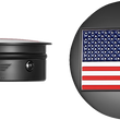 Load image into Gallery viewer, Figurati Designs Swing Arm Covers - American Flag - Custom - Reversed - Black - Main Product View