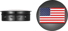Load image into Gallery viewer, Figurati Designs Swing Arm Covers - American Flag - Custom - Reversed - Black - Main Product View