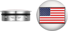 Load image into Gallery viewer, Figurati Designs Swing Arm Covers - American Flag - Reversed - Main Product View