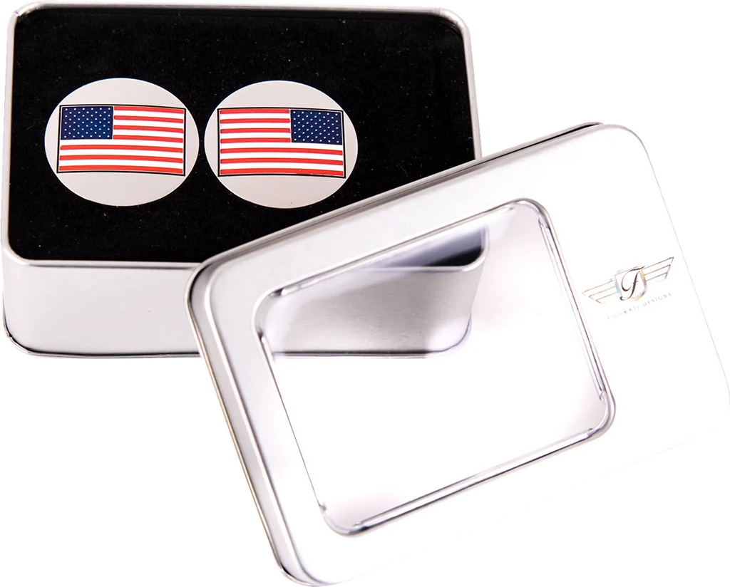 Figurati Designs Swing Arm Covers - American Flag - Reversed - Installation View