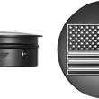 Load image into Gallery viewer, Figurati Designs Swing Arm Covers - Black Contrast Cut American Flag - Custom - Reversed - Black - Main Product View