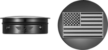 Load image into Gallery viewer, Figurati Designs Swing Arm Covers - Black Contrast Cut American Flag - Custom - Reversed - Black - Main Product View