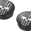 Load image into Gallery viewer, Figurati Designs Swing Arm Covers - Contrast Cut - American Flag Skull - Custom - Black - Side View