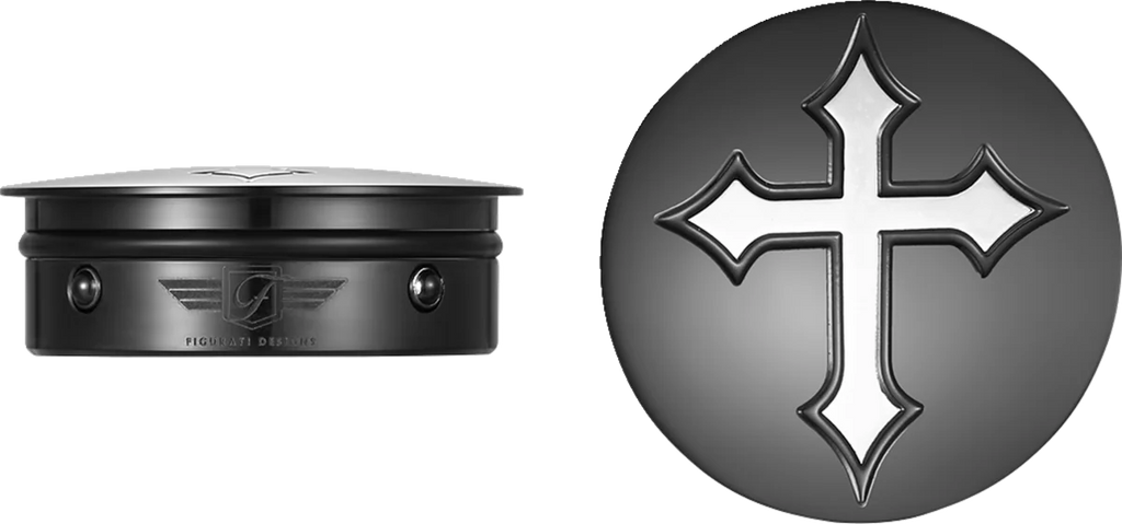 Figurati Designs Swing Arm Covers - Cross - Custom - Black - Main Product View