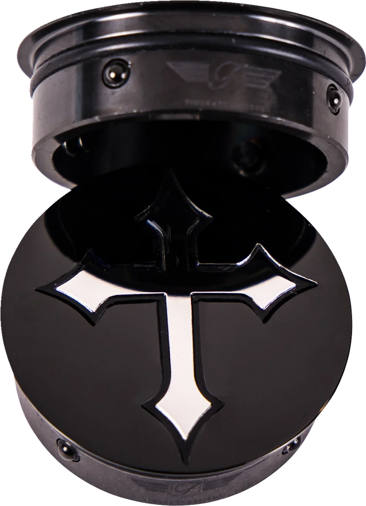 Figurati Designs Swing Arm Covers - Cross - Custom - Black - Installation View