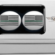 Load image into Gallery viewer, Figurati Designs Swing Arm Covers - Green Line American Flag - Custom - Reversed - Back View