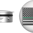 Load image into Gallery viewer, Figurati Designs Swing Arm Covers - Green Line American Flag - Custom - Reversed - Main Product View