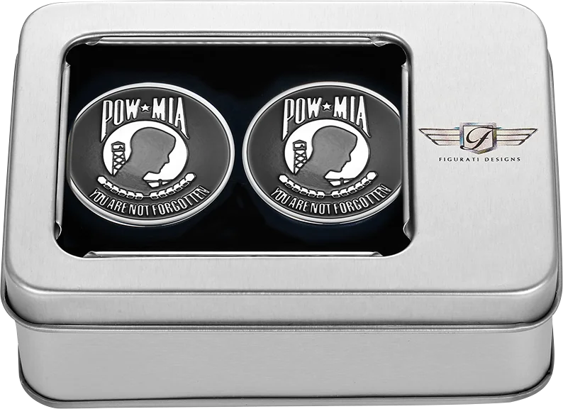 Figurati Designs Swing Arm Covers - POW MIA - Custom - Back View