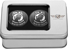 Load image into Gallery viewer, Figurati Designs Swing Arm Covers - POW MIA - Custom - Black - Back View