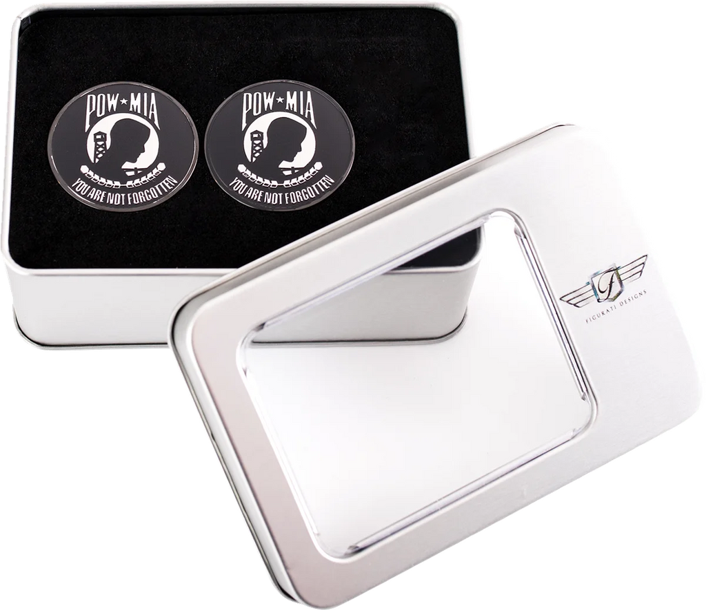 Figurati Designs Swing Arm Covers - POW MIA - Custom - Black - Installation View