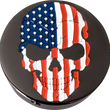 Load image into Gallery viewer, Figurati Designs Swing Arm Covers - Red/White/Blue Flag Skull - Custom - Black - Additional View 5