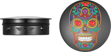 Load image into Gallery viewer, Figurati Designs Swing Arm Covers - Sugar Skull - Black - Main Product View