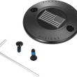 Load image into Gallery viewer, Figurati Designs Timing Cover - 2 Hole - American Flag - Contrast Cut - Black - Main Product View
