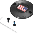Load image into Gallery viewer, Figurati Designs Timing Cover - 2 Hole - American Flag - Reversed - Black - Main Product View