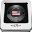 Load image into Gallery viewer, Figurati Designs Timing Cover - 2 Hole - American Flag - Reversed - Black - Back View