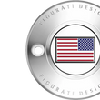 Load image into Gallery viewer, Figurati Designs Timing Cover - 2 Hole - American Flag - Reversed - Stainless Steel - Side View