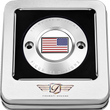 Load image into Gallery viewer, Figurati Designs Timing Cover - 2 Hole - American Flag - Reversed - Stainless Steel - Back View