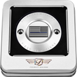 Load image into Gallery viewer, Figurati Designs Timing Cover - 2 Hole - Blue Line American Flag - Stainless Steel - Back View