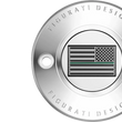 Load image into Gallery viewer, Figurati Designs Timing Cover - 2 Hole - Green Line American Flag - Stainless Steel - Side View