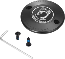 Load image into Gallery viewer, Figurati Designs Timing Cover - 2 Hole - POW MIA - Black - Main Product View