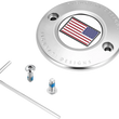 Load image into Gallery viewer, Figurati Designs Timing Cover - 2 Hole - POW MIA - Black - Installation View