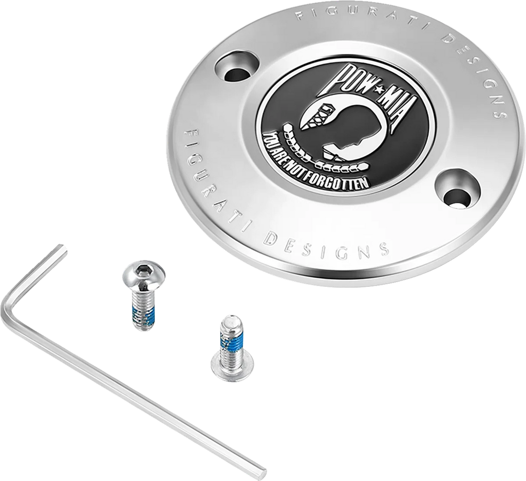 Figurati Designs Timing Cover - 2 Hole - POW MIA - Stainless Steel - Main Product View