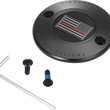 Load image into Gallery viewer, Figurati Designs Timing Cover - 2 Hole - Red Line American Flag - Black - Main Product View