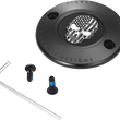 Load image into Gallery viewer, Figurati Designs Timing Cover - 2 Hole - Skull - Contrast Cut - Black - Main Product View