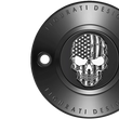 Load image into Gallery viewer, Figurati Designs Timing Cover - 2 Hole - Skull - Contrast Cut - Black - Side View