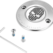 Load image into Gallery viewer, Figurati Designs Timing Cover - 2 Hole - Skull - Contrast Cut - Stainless Steel - Main Product View