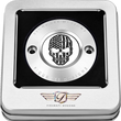 Load image into Gallery viewer, Figurati Designs Timing Cover - 2 Hole - Skull - Contrast Cut - Stainless Steel - Back View