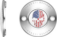 Load image into Gallery viewer, Figurati Designs Timing Cover - 2 Hole - Skull - Stainless Steel - Side View