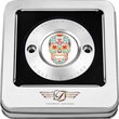 Load image into Gallery viewer, Figurati Designs Timing Cover - 2 Hole - Sugar Skull - Mirror Polished - Stainless Steel - Back View
