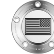 Load image into Gallery viewer, Figurati Designs Timing Cover - 5 Hole - American Flag - Contrast Cut - Stainless Steel - Side View